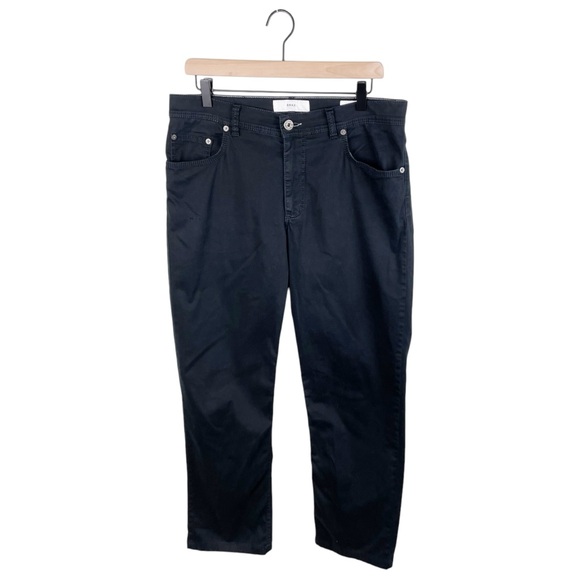 Brax Other - Brax Cooper Fancy Regular Fit Straight Leg Pants Solid Black Men's Size 34